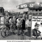 Europawahl in Saerbeck Wahlkampfstand Wahlkampf in Saerbeck SPD